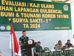 Pangdam IX/Udayana Tutup Latihan Lapangan Gulbencal Gempa Bumi dan Tsunami “Surya Sakti -1