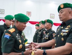Danrem 161/Wira Sakti Pimpin Sertijab Kasiren dan Dandim 1629/SBD