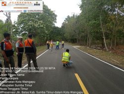 Progres Fisik Pekerjaan Preservasi Jalan di Kota Waingapu Selesai Lebih Cepat dari Kalender Kerja