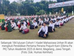 Sebanyak 184 Siswa Lulusan Unhan Ikuti Pendidikan Perwira Karir di Akmil