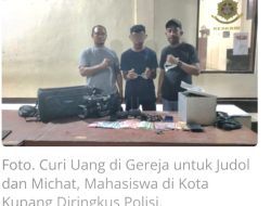 Curi Uang di Gereja untuk Judol dan Michat, Mahasiswa di Kota Kupang Diringkus Polisi