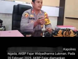 Breaking News: Kapolres Ngada Diciduk Tim Mabes Polri Diguga Terlibat Kasus Asusila dan Narkoba
