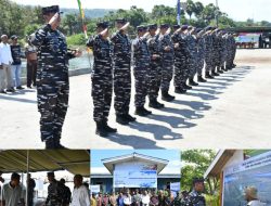 TNI AL Dukung Infrastruktur Pedesaan : Danlantamal VII Sambut Kedatangan KRI Teluk Ende -517 di Adonara