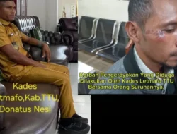 Donatus Nesi Kepala Desa Letmafo Diadukan ke Polres TTU Karena Aniaya Wartawan