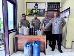 Polsek Raihat Sita dan Amankan Ratusan Liter Miras Tradisional Siap Edar