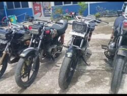 Satlantas Polresta Kupang Kota Amankan 15 Motor Berkanalpot Brong saat Konvoi Natal