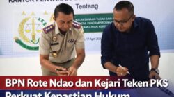 BPN Rote Ndao dan Kejari Teken PKS Untuk Perkuat Kepastian Hukum  Terkait Masalah Tanah
