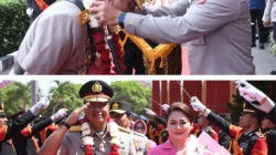 Haru dan Penuh Penghormatan, Kapolda NTT Pimpin Tradisi Pedang Pora Pelepasan Brigjen Pol Baskoro Tri Prabowo